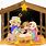 Children Nativity Scene Clip Art