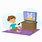 Children Watching TV Cartoon