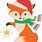 Christmas Fox Clip Art