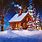 Christmas House Snow Scenes