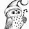 Christmas Owl Drawing