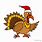 Christmas Turkey in Hat Funny