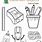 Classroom Objects Coloring Worksheet