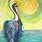 Colorful Pelican Painting