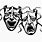 Comedy and Tragedy Masks Clip Art