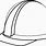 Construction Hat Clip Art Black and White