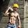 Construction Worker No Shirt