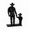 Cowboy and Son Silhouette