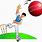 Cricket Bowler Cartoon