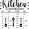 Cricut Kitchen Conversion Chart