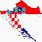 Croatia Motto Flag Map