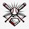 Crossed Baseball Bats Logo
