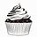 Cupcake Logo Black and White