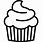 Cupcake PNG Black and White
