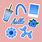 Cute Asthetic Stickers Blue