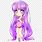 Cute Chibi Girl Purple