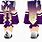 Cute Purple Wolf Girl Minecraft Skins