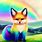 Cute Rainbow Fox