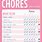 Daily Chore Routine Chart