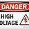 Danger High Voltage Sign