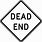 Dead-End Sign Black and White