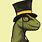 Dinosaur with a Top Hat
