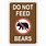 Do Not Feed Bears Sign