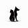 Dog and Cat Logo Silhouette