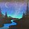Easy Acrylic Painting Night Sky