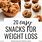 Easy Weight Loss Snacks
