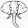 Elephant Head Line Art