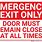 Emergency Door Sign