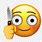 Emoji Holding Knife