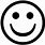 Emoji Smile Black White