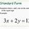 Equation in Standard Form
