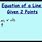 Equation of Line Using Two Points