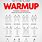 Exercise Warm Up Routine