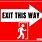 Exit This Way Sign