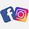 Facebook X and Instagram Logo