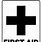 First Aid Logo Black and White