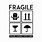 Fragile Sticker Black