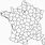 France. Departments Map Outline