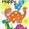Free Dinosaur Birthday Card