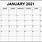 Free Printable Blank Calendar January 2021