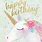 Free Printable Unicorn Birthday Card