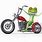 Frog On Motorcycle