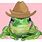 Frog with Cowboy Hat Drawing Kawaii
