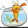 Funny Cartoon Fish Bowl