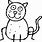 Funny Cat Clip Art Black and White