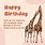 Giraffe Birthday Ecard